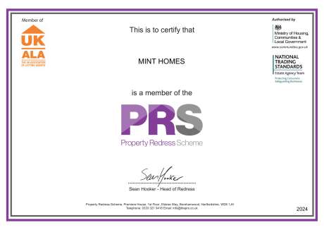 PRS Certificate